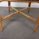 Desk and its rattan chair