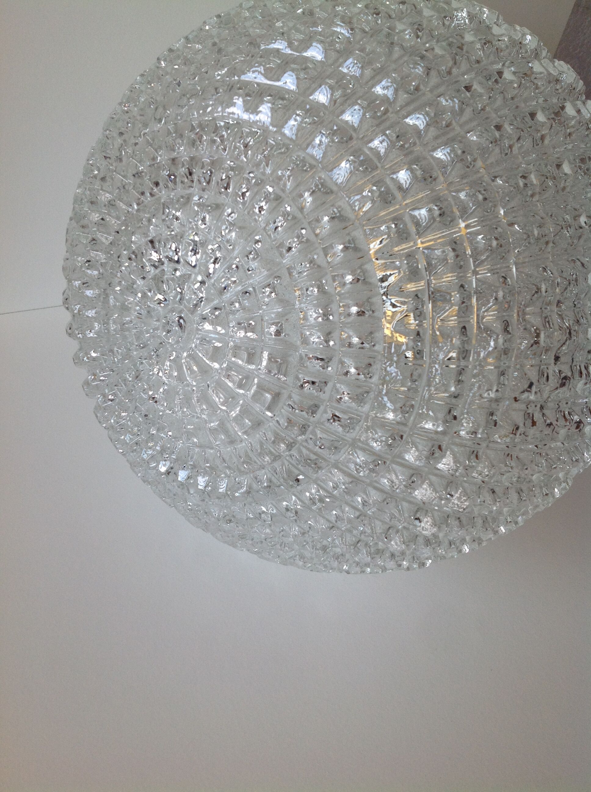 Suspension boule verre vintage