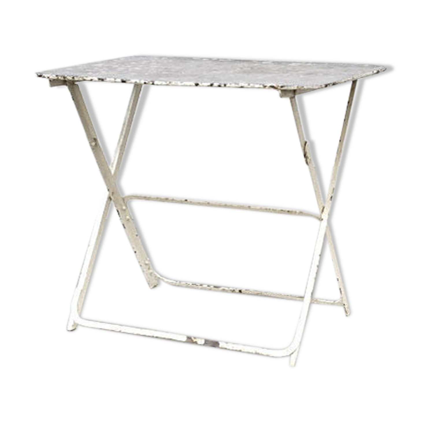 Folding metal table