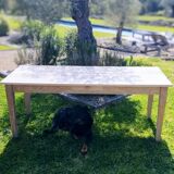 Farmhouse table in natural raw solid oak
