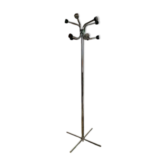 Parrot coat rack on chrome stand