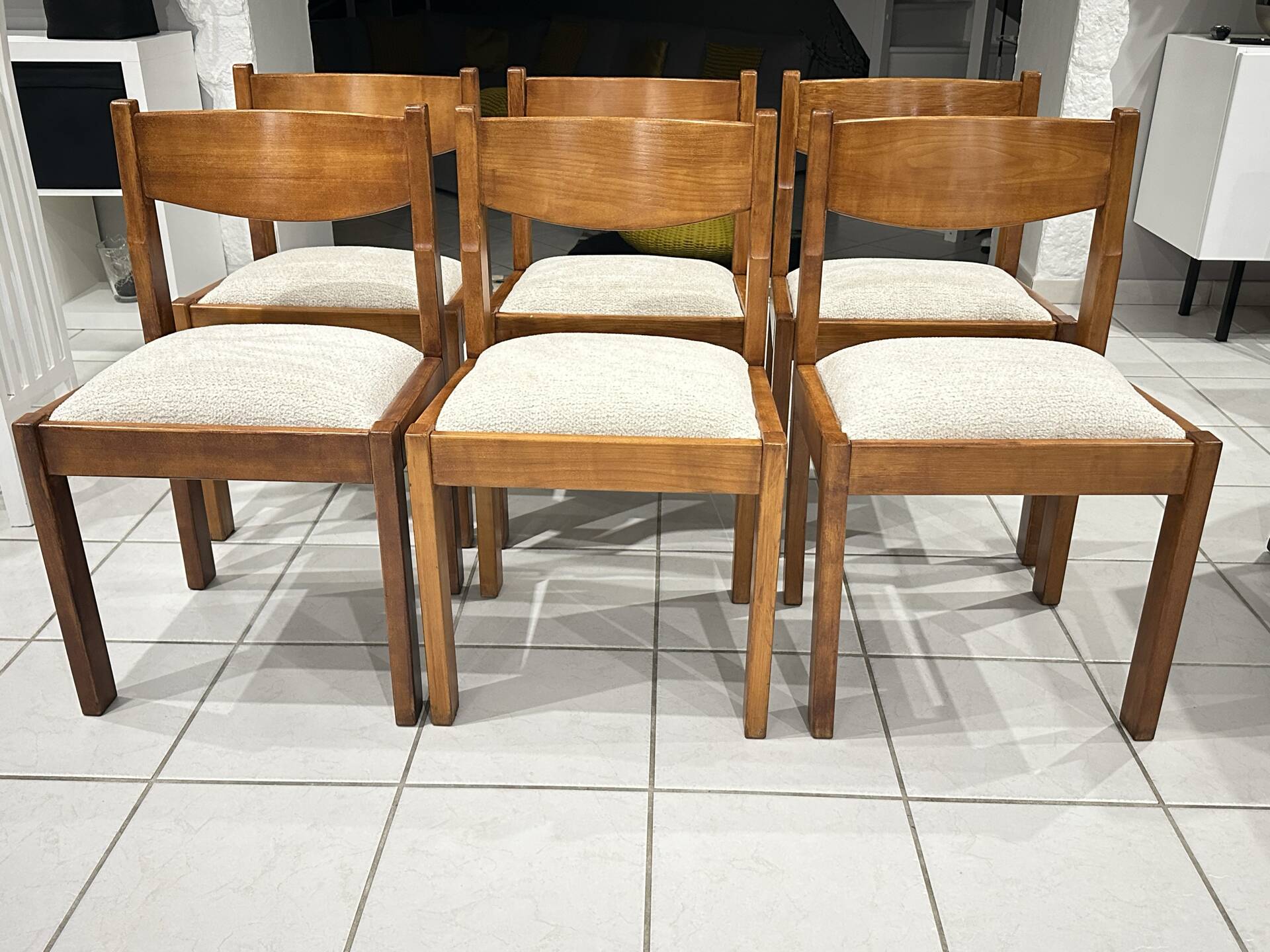 Set of 6 elm chairs from Regain vintage 1980.