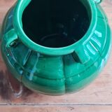 Green glazed earthenware vase