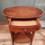 Oval side table