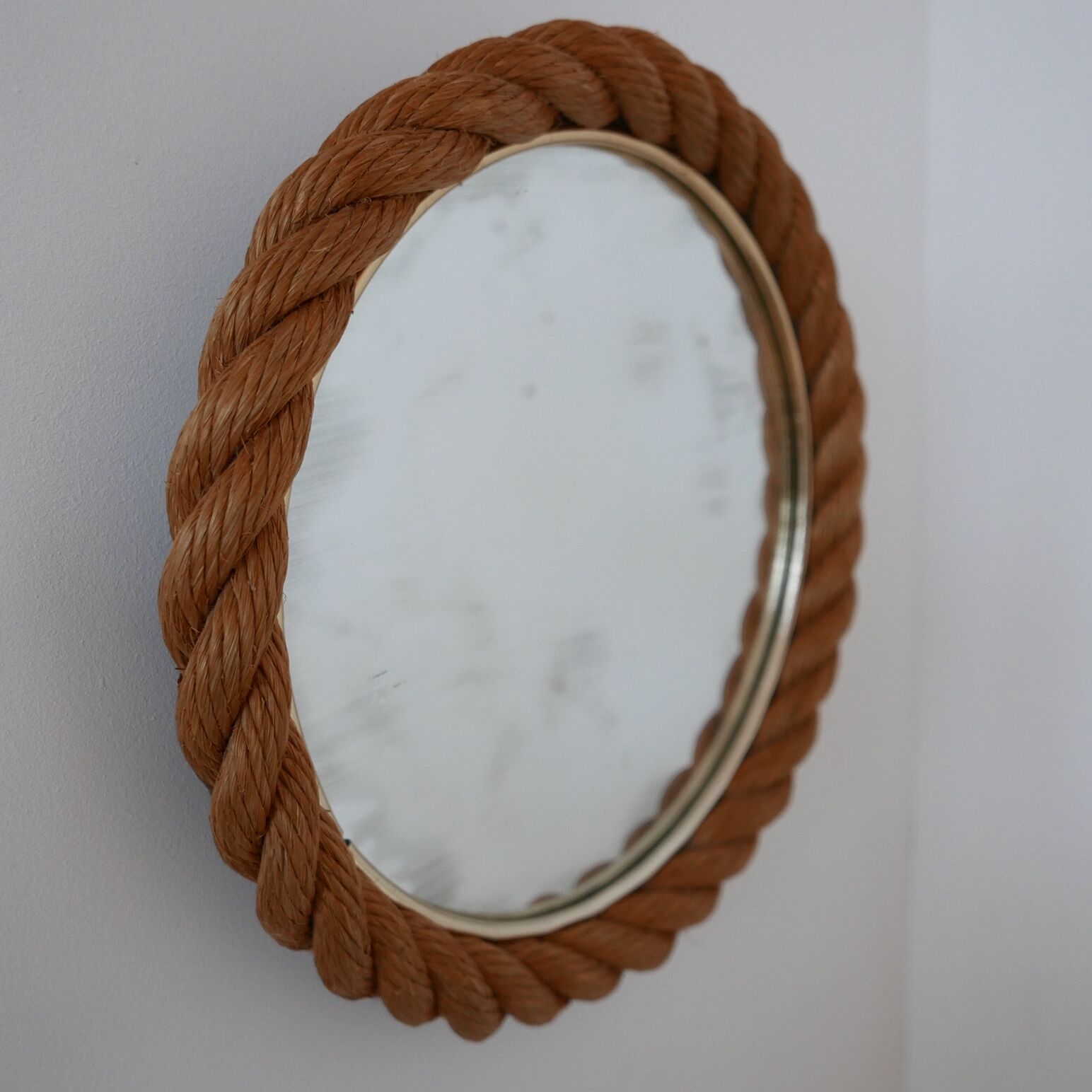 Miroir circulaire en corde