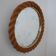 Rope work circular mid-century mirror