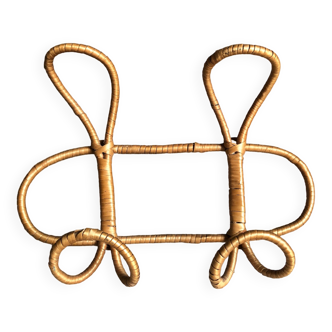 Double vintage rattan hook