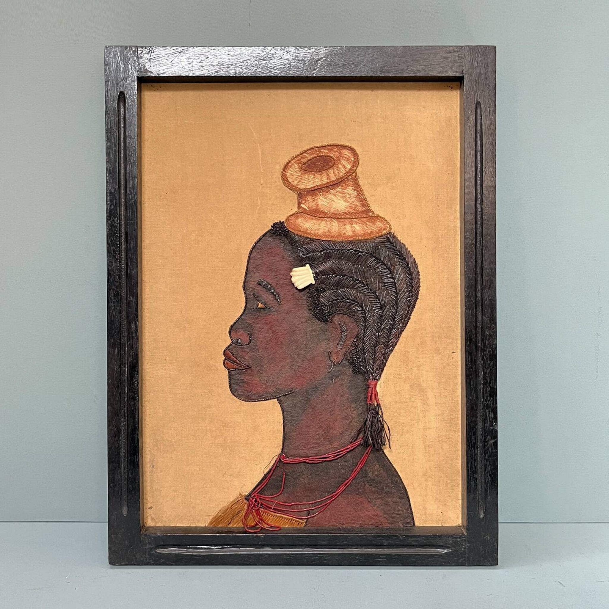 1950s painting "Mopende Woman"