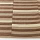 Dark Brown & Beige Striped Pattern Turkish Kilim Rug, 311x394Cm