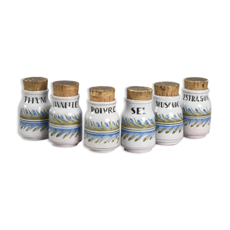 Set of spice pots by Roger Capron