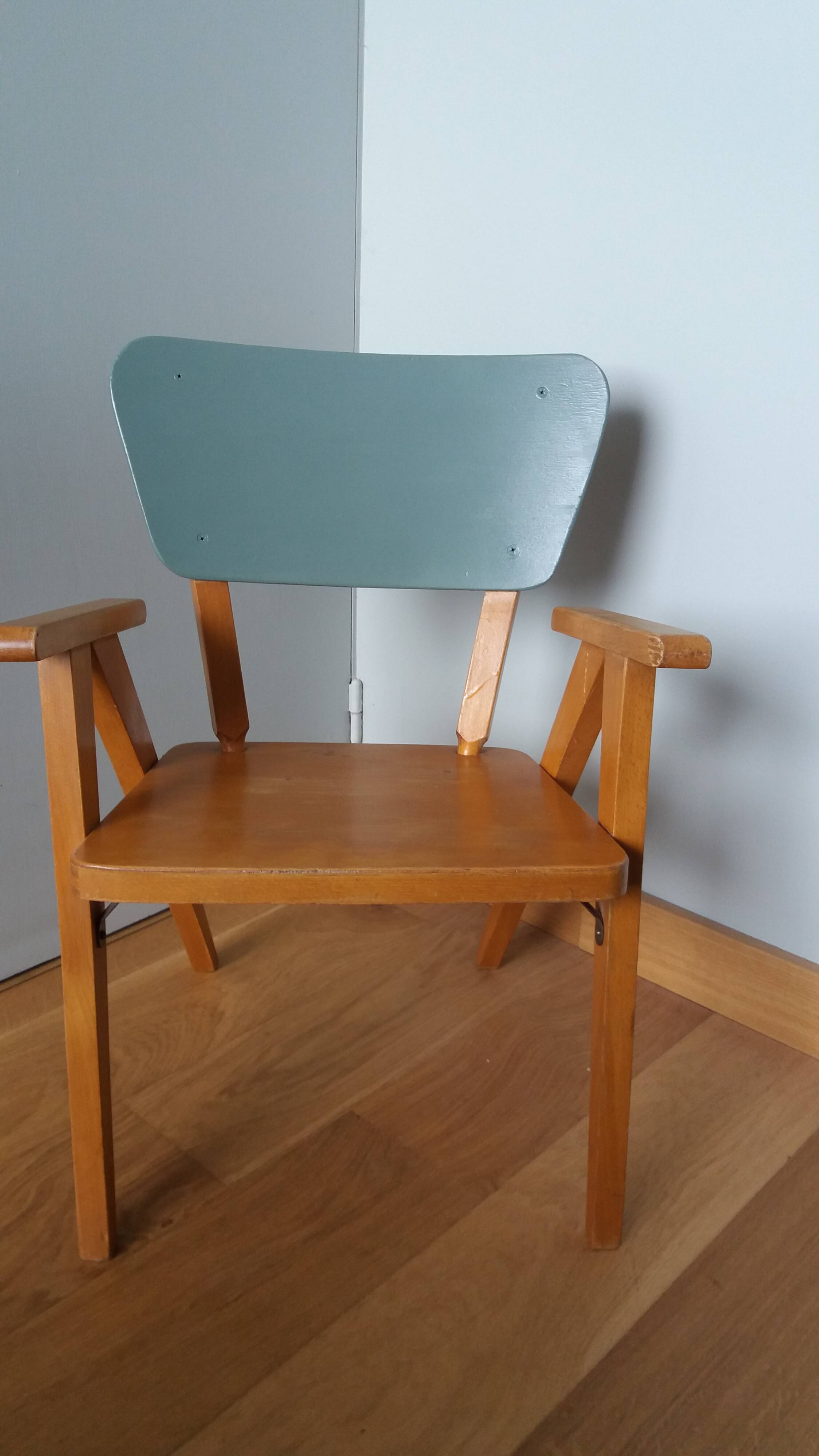 Fauteuil chaise enfant pieds compas