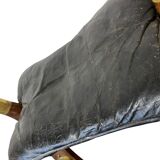 Pouf en bois vintage / banc de chameau / repose-pieds