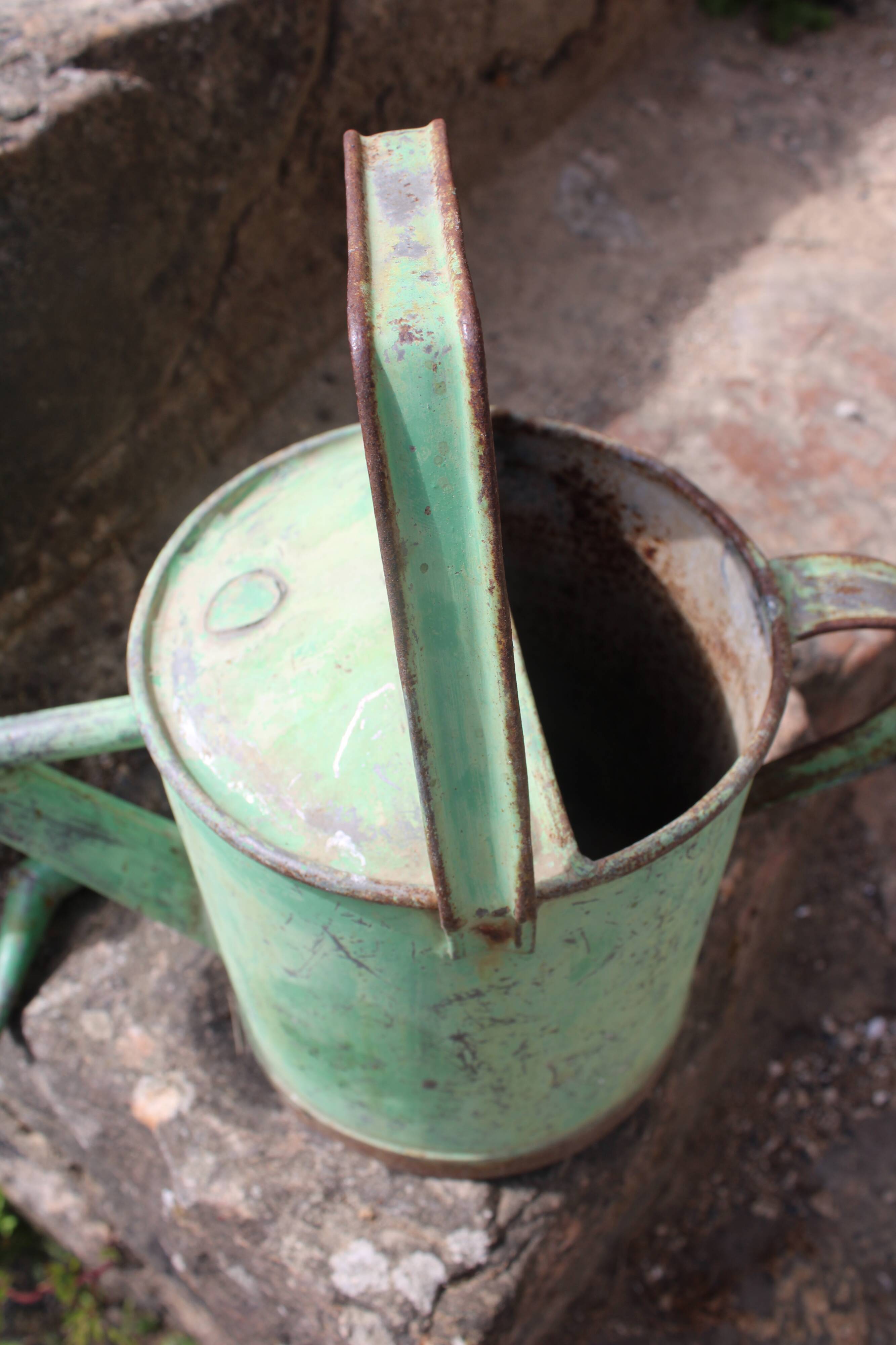 Zinc green watering can