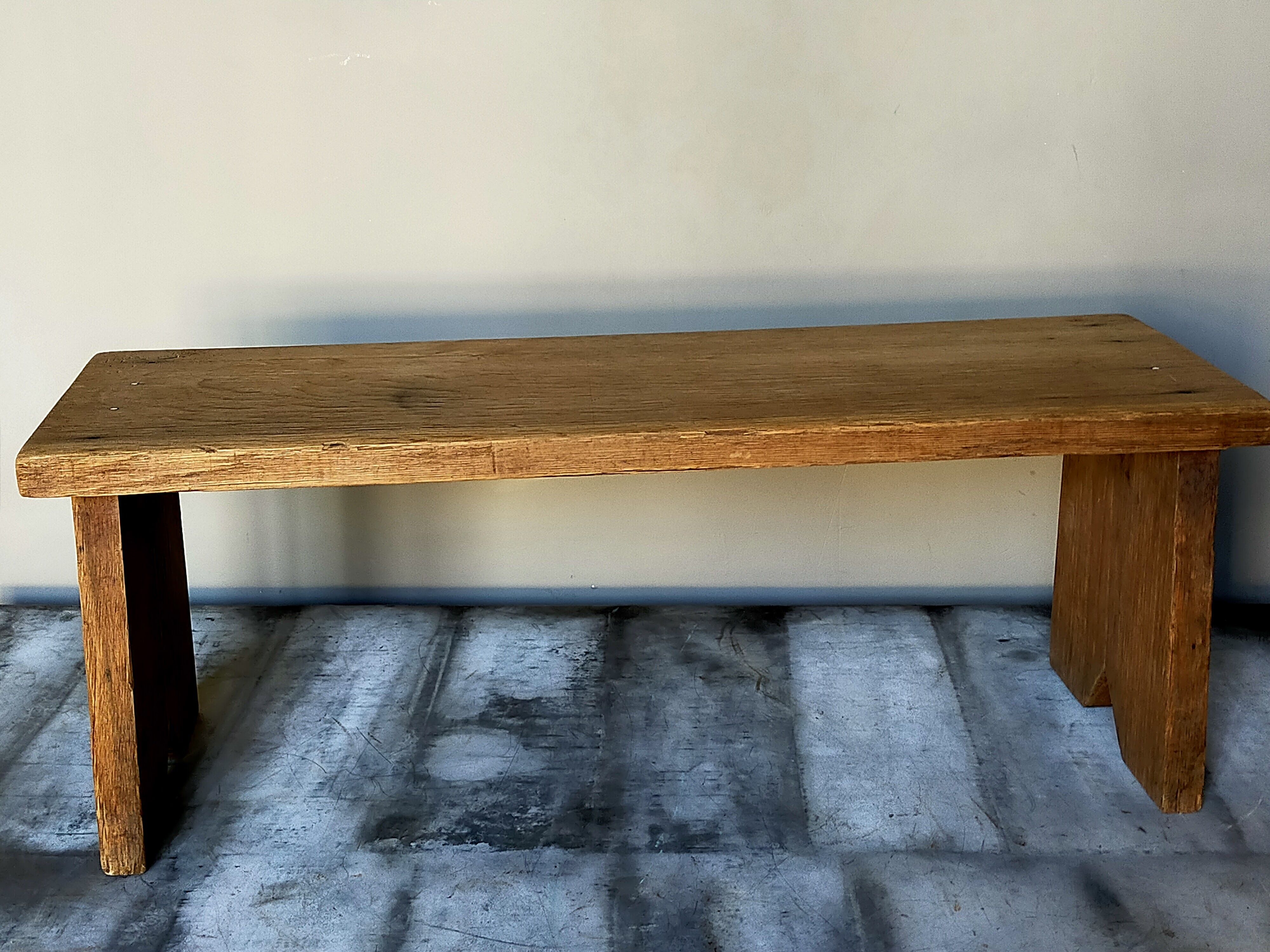 Booster bench Reconstruction in raw solid oak