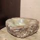 Ashtray in alabaster, brutalist style, Italy 1960.