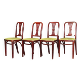 Lot de 4 chaises Art-déco par Thonet, N°A78, vers 1930