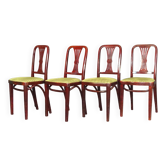 Lot de 4 chaises Art-déco par Thonet, N°A78, vers 1930