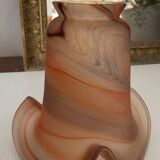 Old wall lamp in gilded bronze and tulip glass paste Art Nouveau