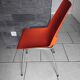 Chaise vintage grosfillex design rouge orangé