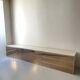 Low ivory lacquered enfilade, smoked mirror & brass JC Mahey, design 1970.
