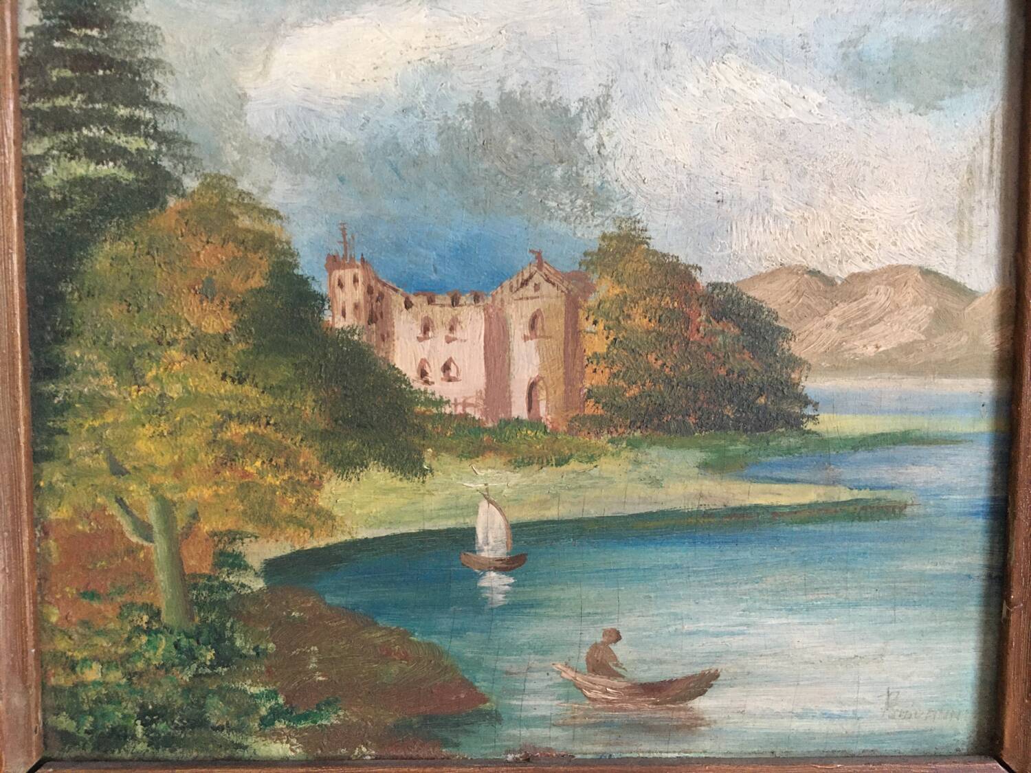 Old landscape painting.