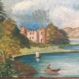 Old landscape painting.