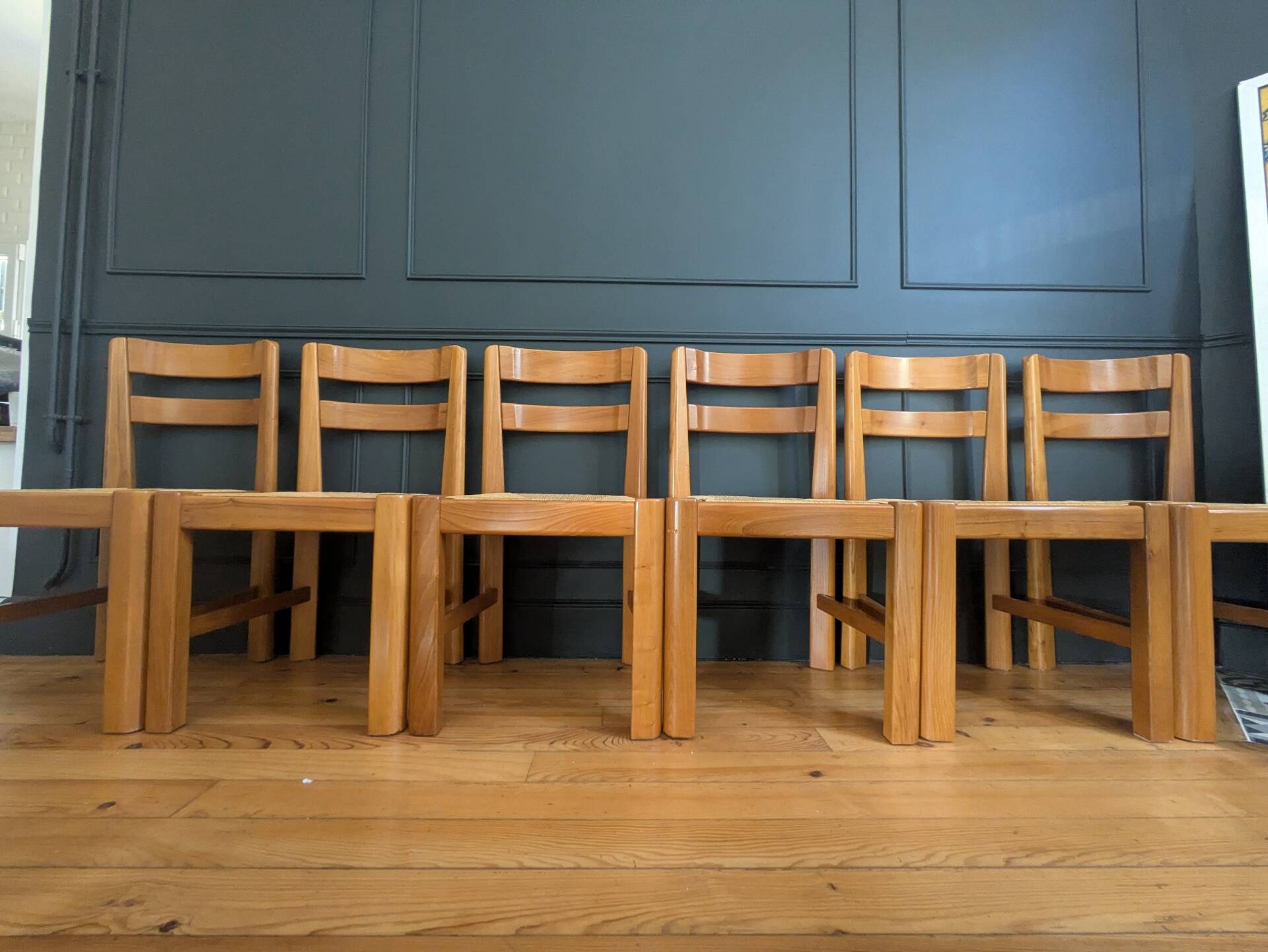 Set of six chairs Maison Regain 1970s/80s