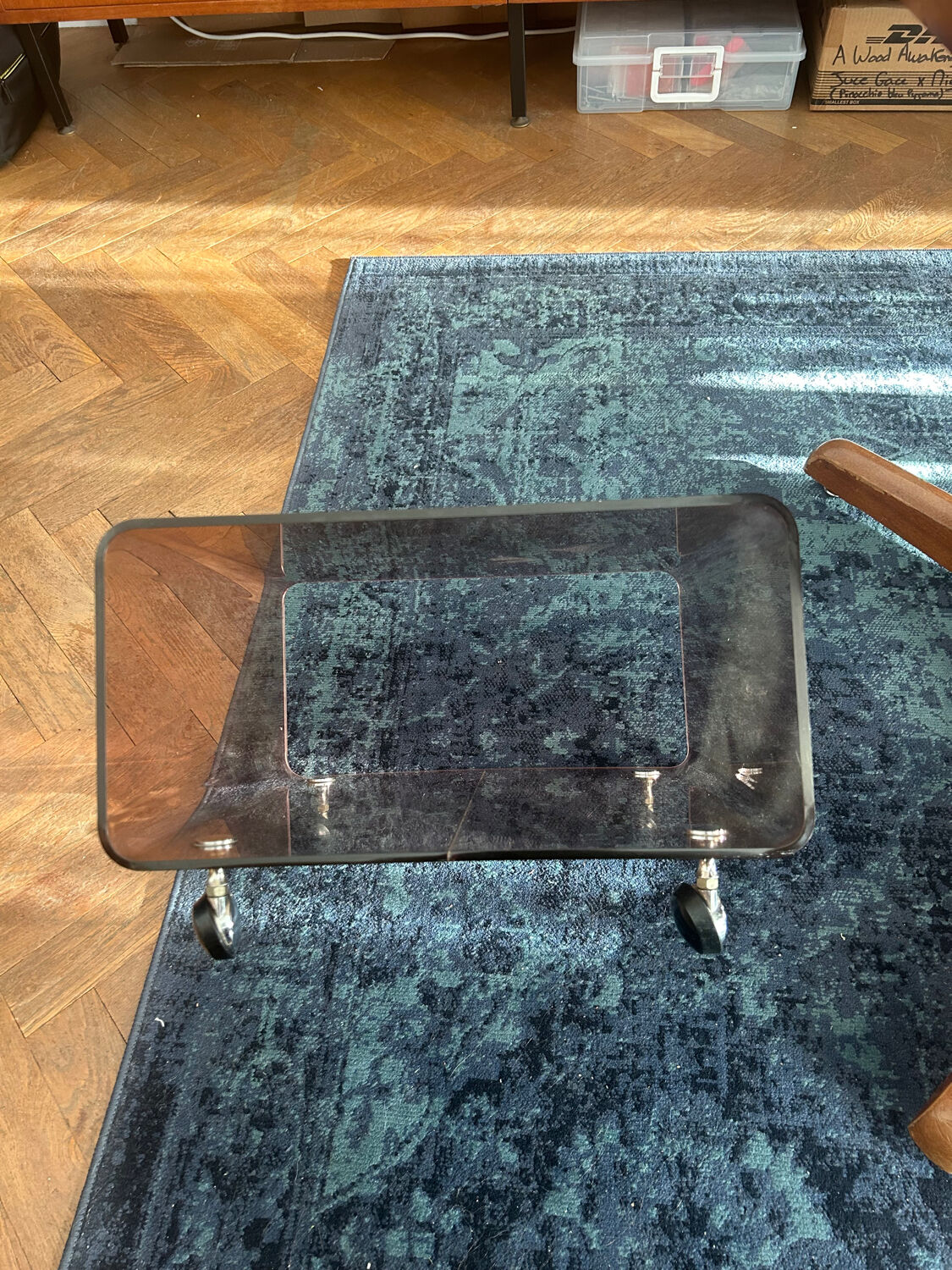 Rolling furniture/coffee table/nightstand/side table by michel dumas