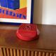 Space age red ceramic ashtray, Studio Opi, Gabbianelli Italy ca. 1970