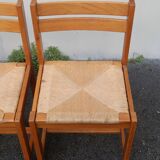 Set of 4 solid elm chairs