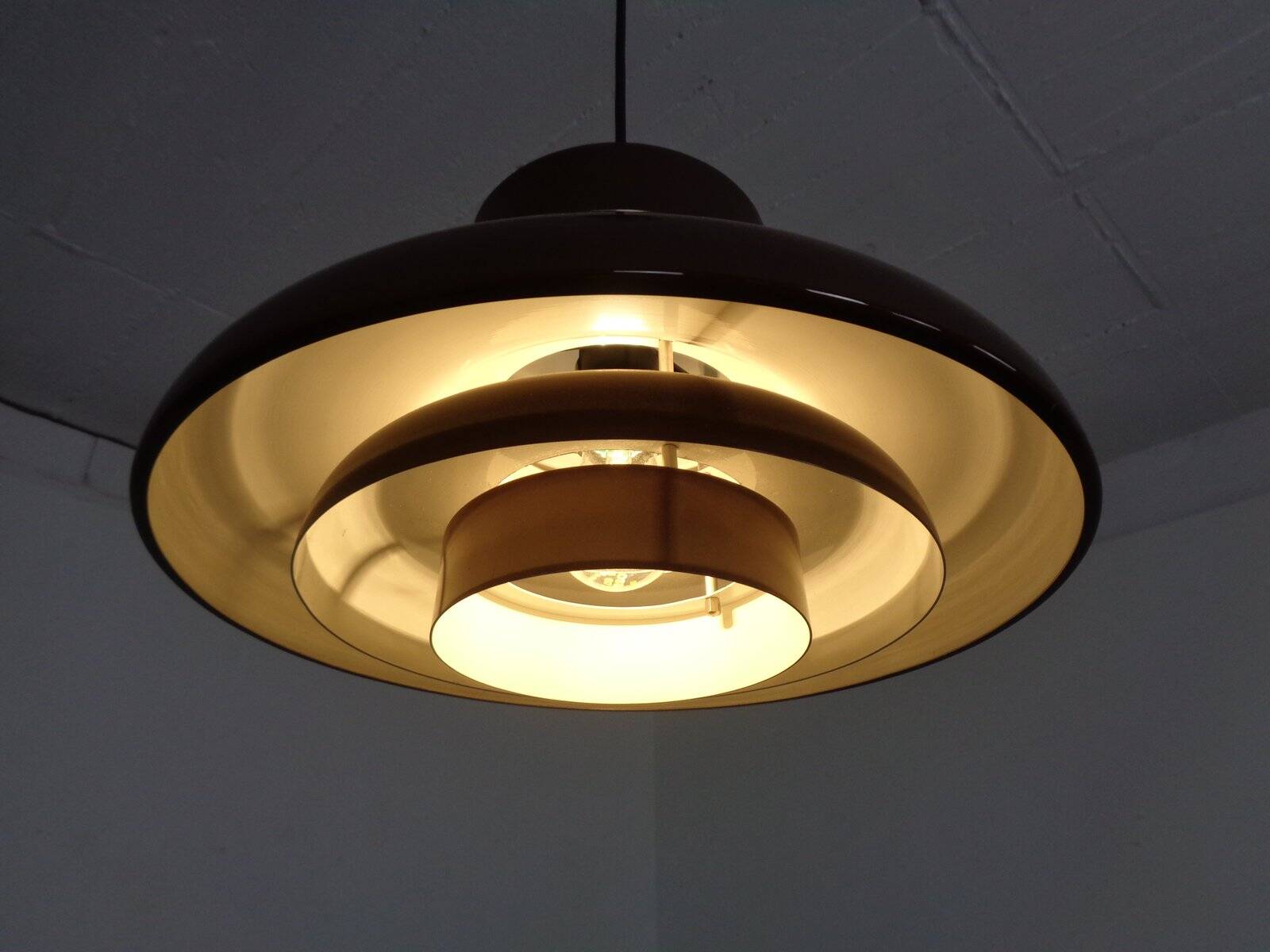 Lamella Ceiling Lamp by Carl Thore for Granhaga Metallindustri, Sweden, 1960s