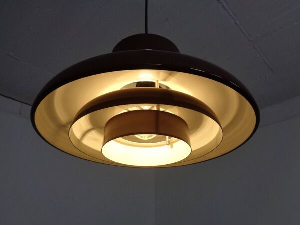 Lamella Ceiling Lamp by Carl Thore for Granhaga Metallindustri, Sweden, 1960s