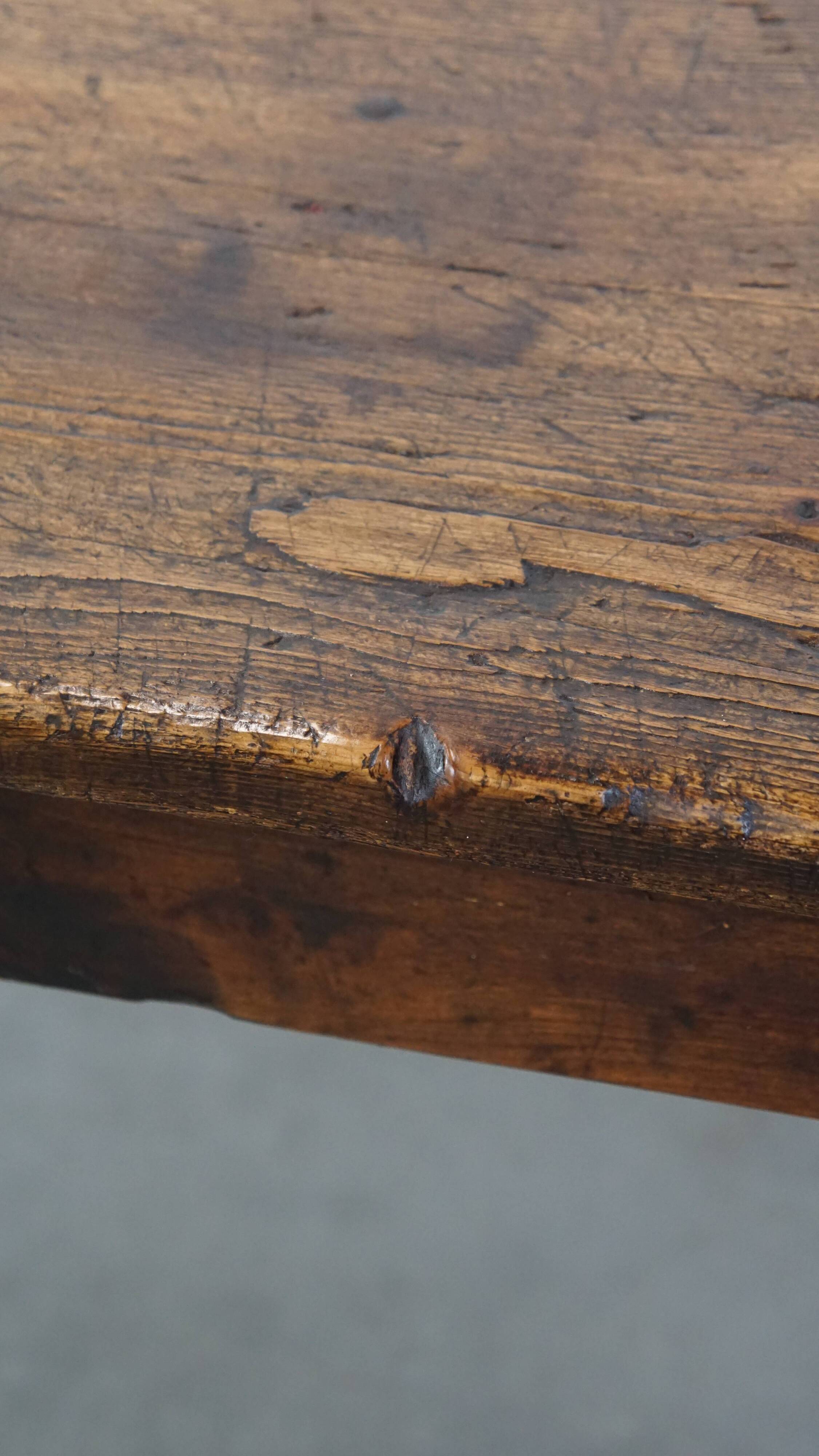 Table à manger de campagne en pin antique anglais