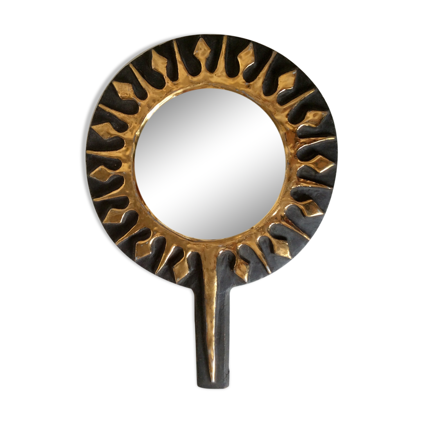 Ceramic hand-facing mirror, 1960s