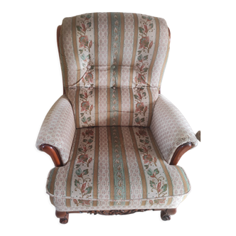 Fauteuil en velours ras