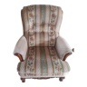 Flat velvet armchair