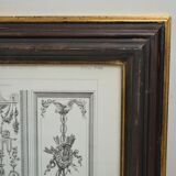 Room framed under glass "architecture and sculpture Louis XVI"