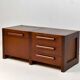 Meuble bas style Scandinave vintage, petit coffre bois