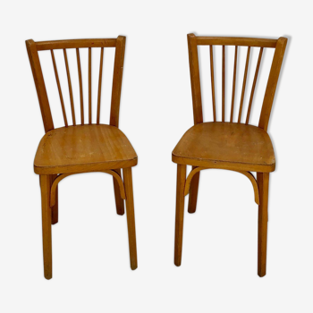 Pair of Baumann bistro chairs 60