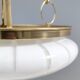 Vintage Murano Glass and Brass Ceiling Light in Neoclassical Style, Italy