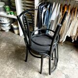 2 bistro chairs in black bent beech