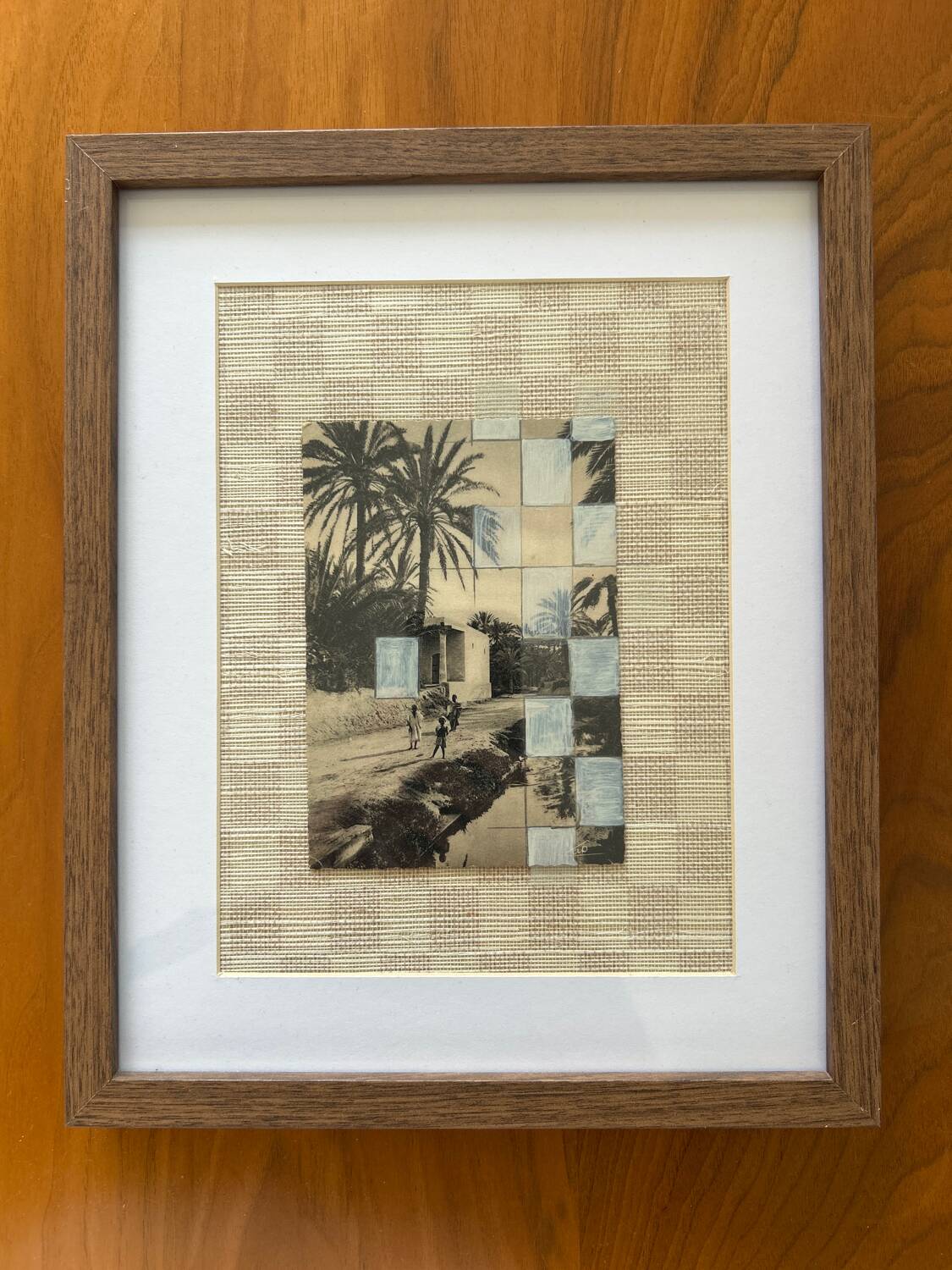 Collage and acrylic frame