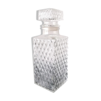 Diamond cut whisky decanter