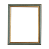 Frame in gilded and green wood