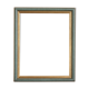 Frame in gilded and green wood