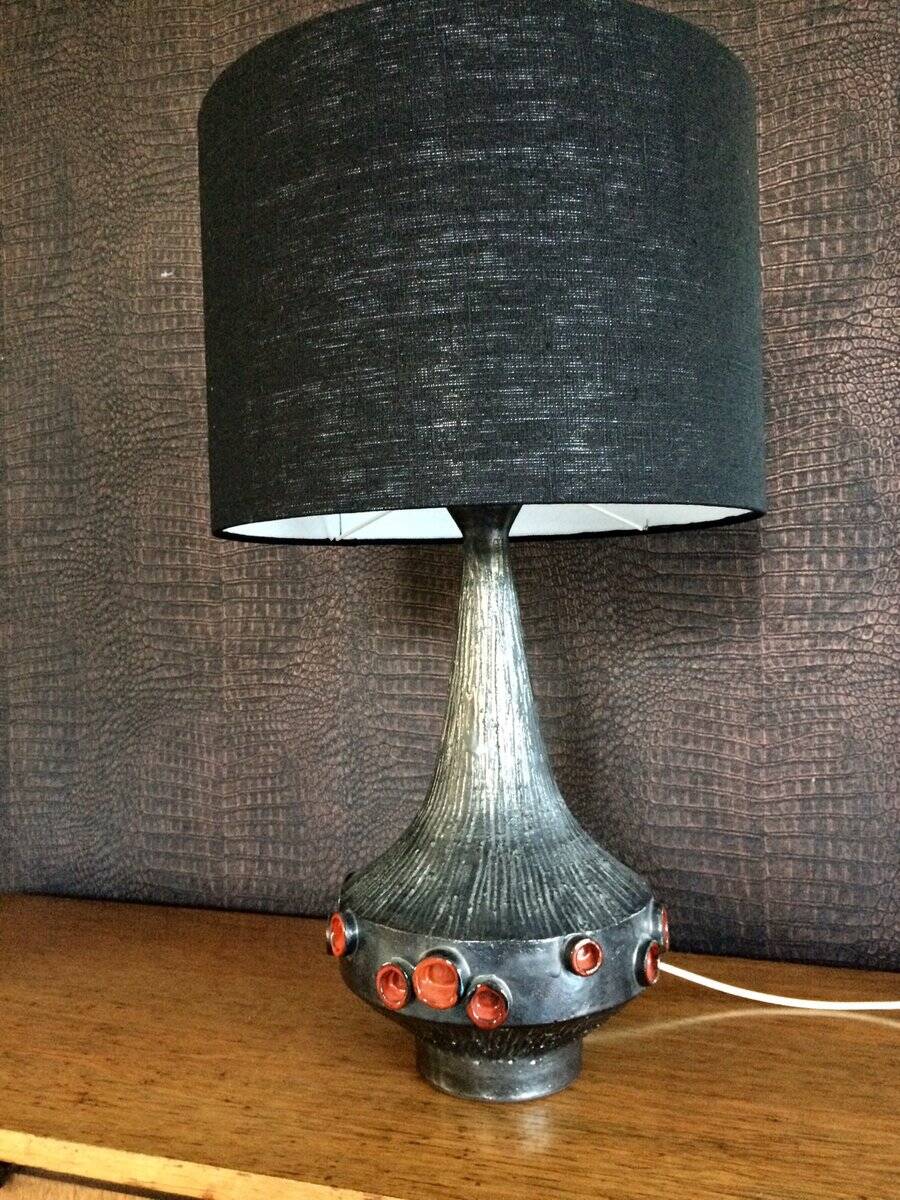 Belgian Art Pottery Table Lamp by Rogier Vandeweghe for Perignem, 1960s