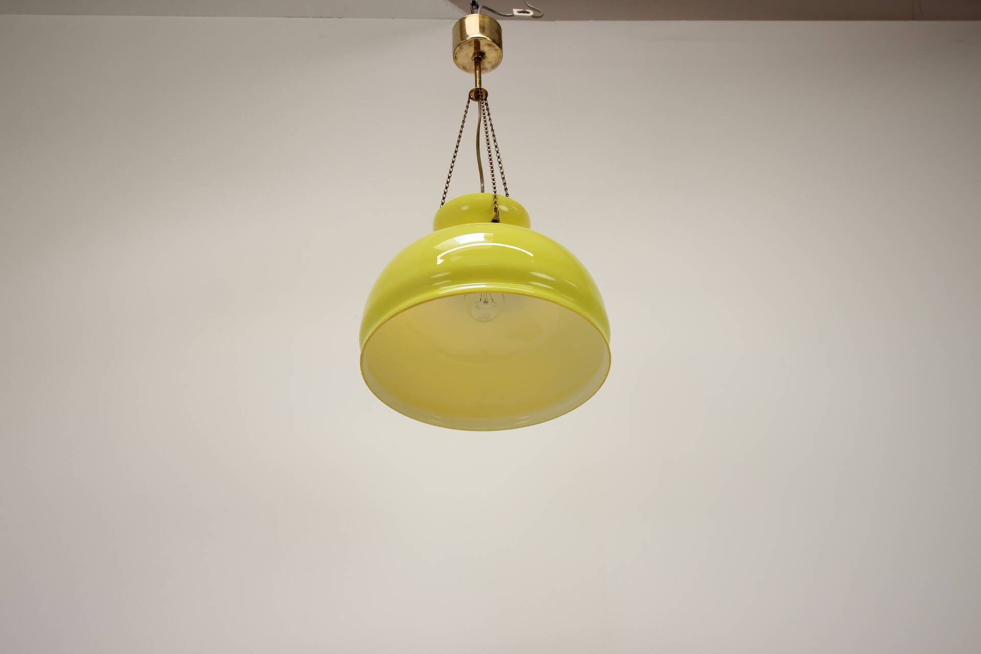 1970's Glass Chandelier, Czechoslovakia