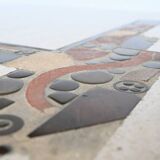 Paul Kingma artwork coffee table in travertine, The Netherlands, 1980