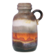Orange, beige & brown West Germany vase