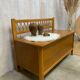 Wooden and wicker box/bench